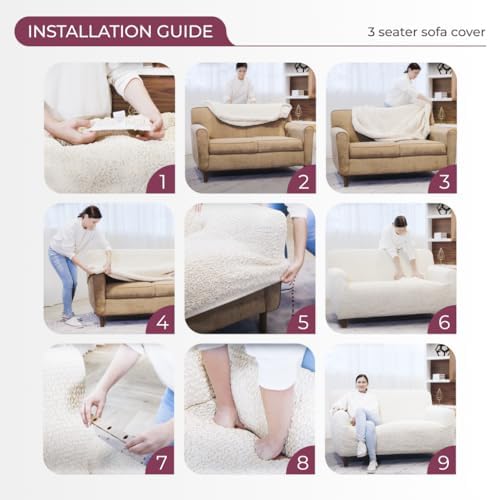 Mamma Mia Sofa Slipcover - Stretch Fit - Cream
