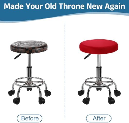 Uxcell 4 Pack Stool Covers Round Black
