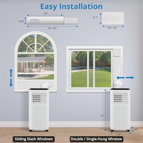 AutoSteelix 10000 BTU Portable AC Unit 350 Sq Ft Cool Fan Dehumidifier