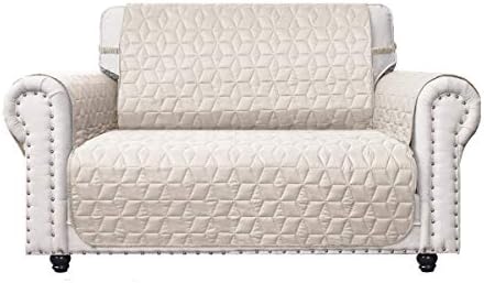 Ameritex Loveseat Cover Water Resistant Quilted Furniture Protector with Back Nonslip Paws