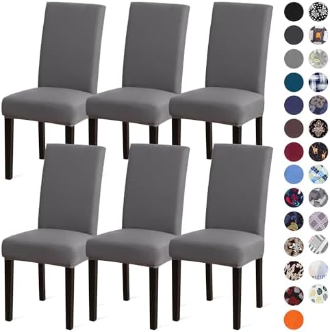 Sufdari Dining Chair Covers Set of 6 Gray