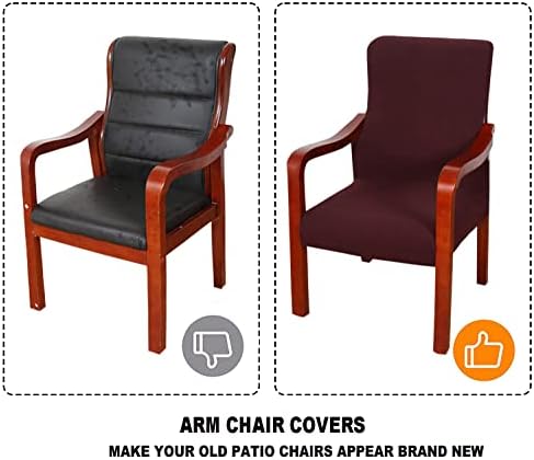 Deisy Dee Stretch Arm Chair Covers Dark Brown 1