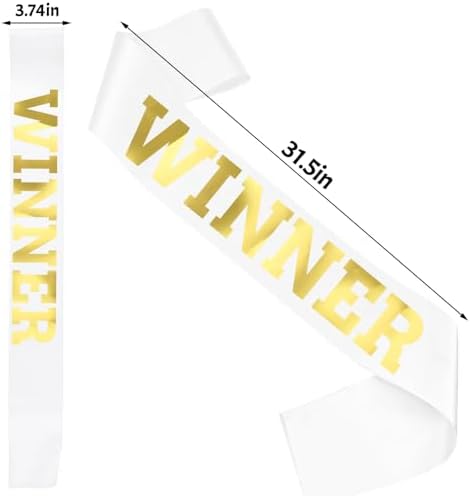 Winner Satin Sash with Gold Text for Celebrations