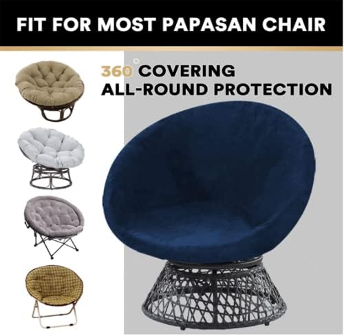 Velvet Papasan Chair Cover Slipcover - Stretch Fit for 37-48 Inch Chairs
