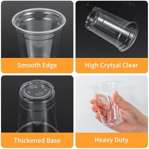 Lullaby 150PCS 9oz Clear Plastic Cups for Parties and Daily Use