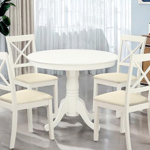 KRFOONN 4pcs Dining Chair Covers with Bench Protector Beige