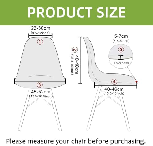 GOSTADY Dining Chair Covers Set of 4 Modern Style