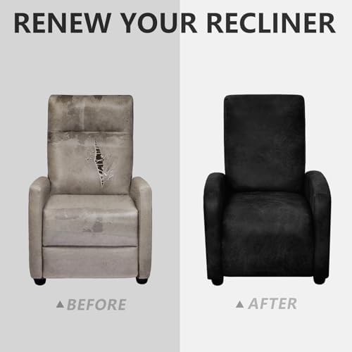 Leather Look Recliner Chair Covers 4-Piece Set