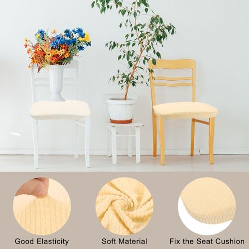 Uxcell 4Pcs Stretch Seat Covers for Dining Chairs 1