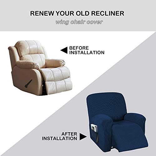 Stretch Jacquard Recliner Chair Cover Polyester Blend Slipcover for Recliner