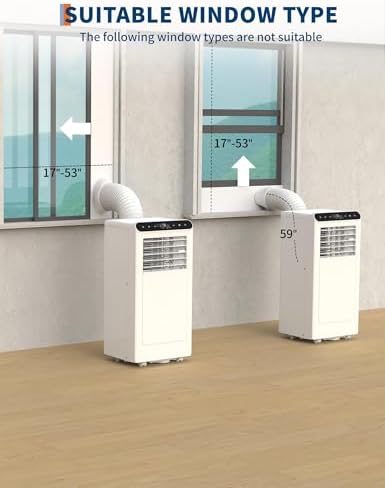 GarveeHome 8000 BTU Portable AC Unit with Dehumidifier and Fan White Black
