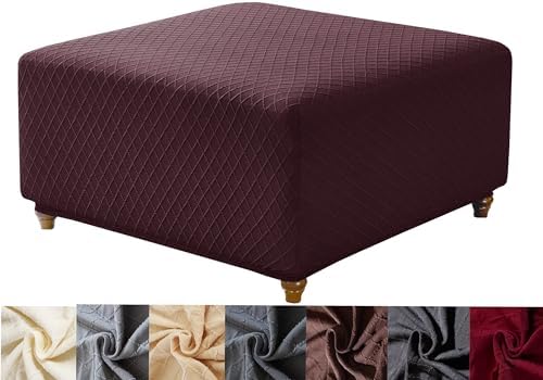 HFCNMY Stretch Knitted Ottoman Slipcover - Medium