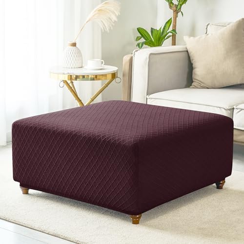 HFCNMY Stretch Knitted Ottoman Slipcover - Medium