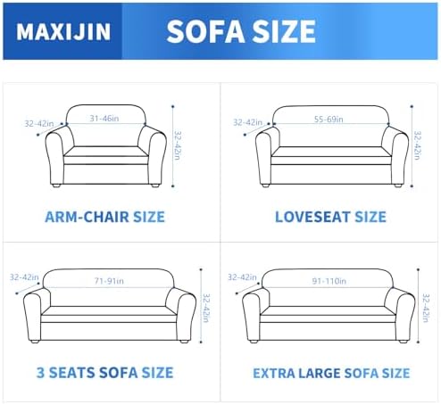 MAXIJIN Super Stretch Couch Cover for 3 Cushion Couch 1