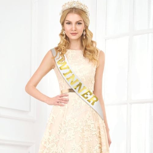 Winner Satin Sash with Gold Text for Celebrations