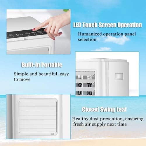 Portable 4-in-1 Air Conditioner with 3 Speeds 4 Modes