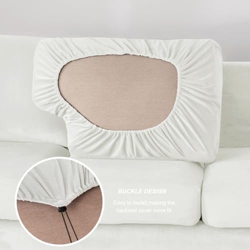 7 Piece Velvet Stretch Sofa Slipcover Set for 3 Cushion Couch