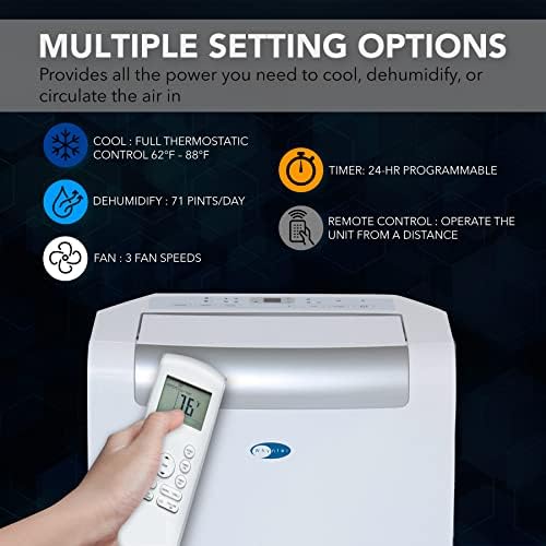 Whynter 14000 BTU Portable Air Conditioner with Heater and Fan