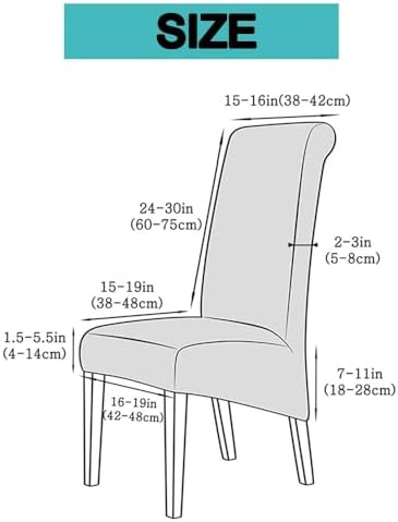 Lygooh Waterproof PU Leather Dining Chair Covers 1