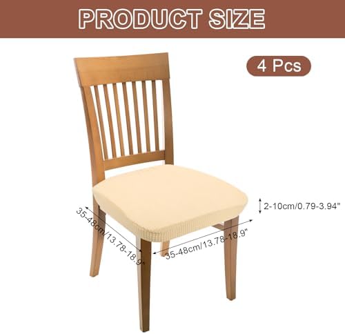 Uxcell 4Pcs Stretch Seat Covers for Dining Chairs 1