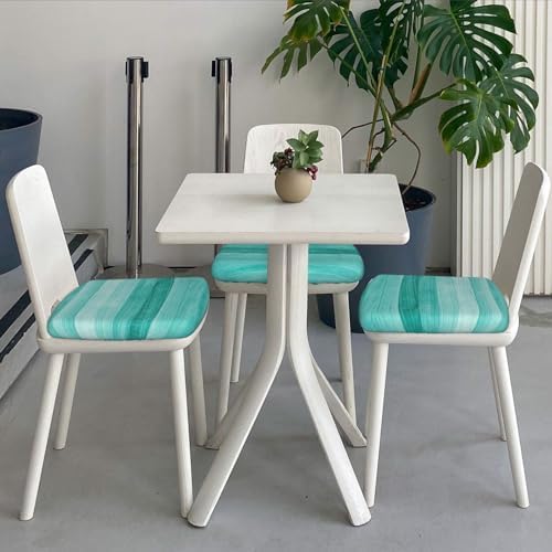 Teal Turquoise Stretchable Dining Chair Cover for 4 Seats