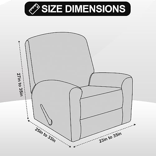 Real Velvet Recliner Chair Covers 4 Piece Deep Teal