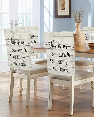 LiDU Farmhouse Butterfly Chair Covers Set of 4