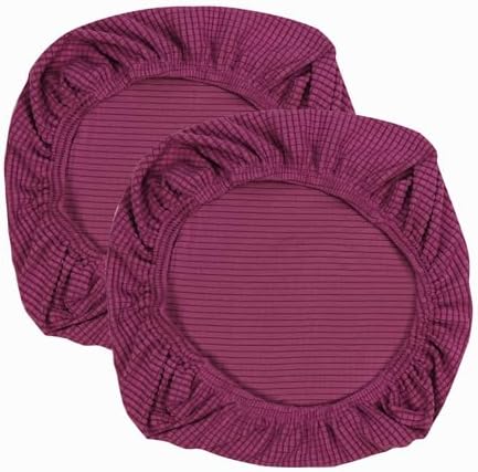 Yikko Soft Stretch Spandex Jacquard Slipcovers Dark Purple 1