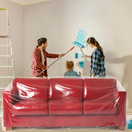 Belinlen 92W x 42D x 62H Inch Plastic Couch Cover