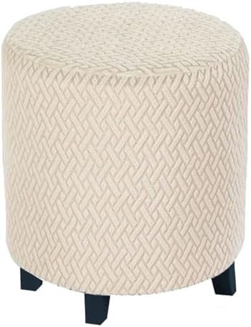 Custom Round Ottoman Stool Cover with Velvet Fabric 31-63cm