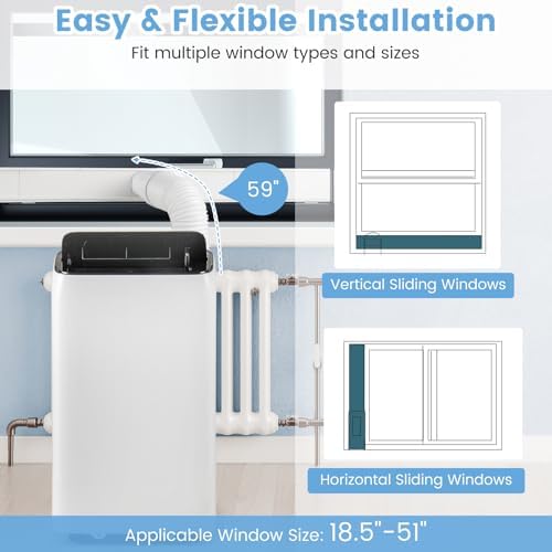 ARLIME 14000 BTU Portable AC Unit with Wi-Fi Fan and Dehumidifier