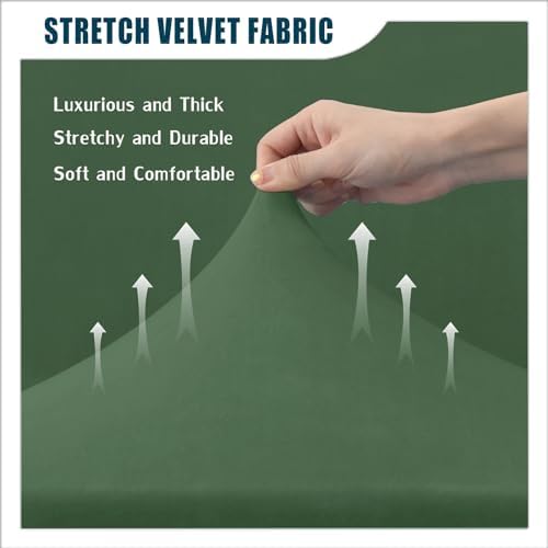 7 Piece Stretch Velvet Ektorp Sofa Covers Set 1