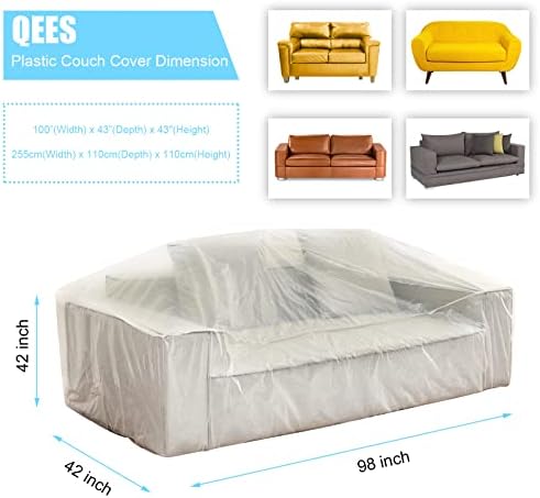 QEES 100 Inch Extra Thick Waterproof Sofa Cover