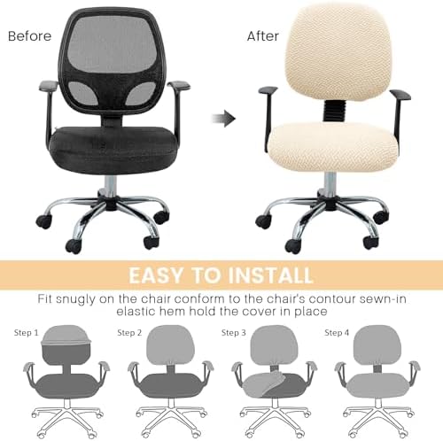 MIFXIN 2-Piece Stretchable Office Chair Cover