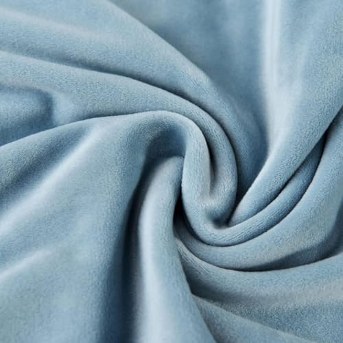 Light Blue Stretch Velvet Bar Stool Covers Set of 4