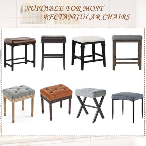 Levoberg Rectangle Bar Stool Slipcover Set of 2 Beige 1