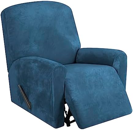 Real Velvet Recliner Chair Covers 4 Piece Deep Teal