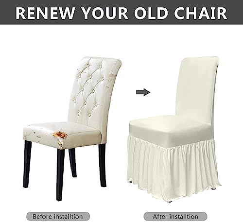 Molasofa Chair Covers Set of 2 Stretch Slipcovers with Skirt