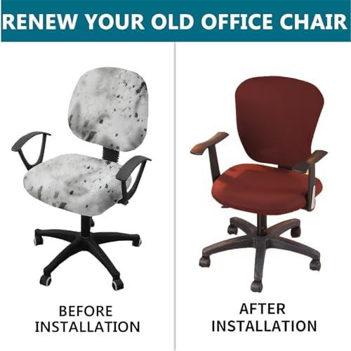SHILINTONG Office Chair Cover 2 Piece Universal Jacquard Slipcover