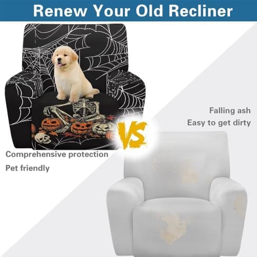 Yecarypod Halloween Recliner Chair Cover