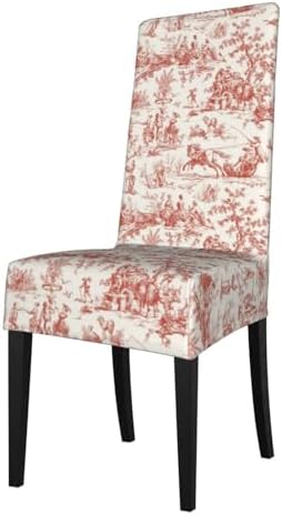 GeRRit Red French Country Toile Dining Chair Covers