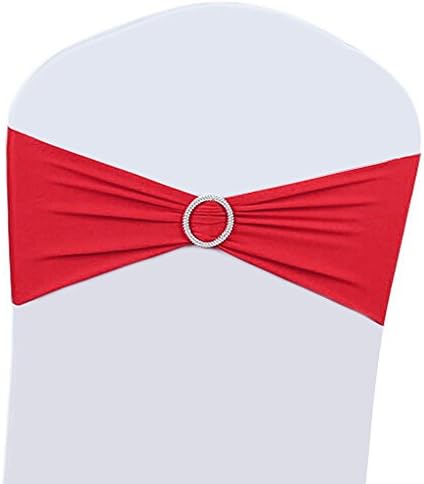 100PCS Red Stretch Chair Bows and Sashes for Wedding Parties