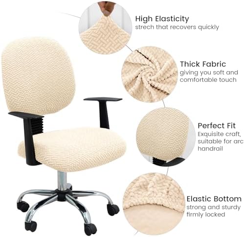 MIFXIN 2-Piece Stretchable Office Chair Cover