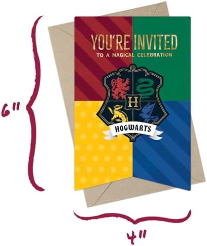 CONQUEST Harry Potter House Banners Themed Invitation Set