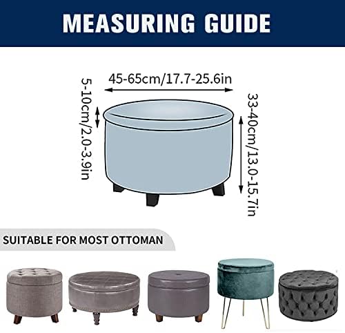 Sanocay Round Ottoman Cover with Storage 1