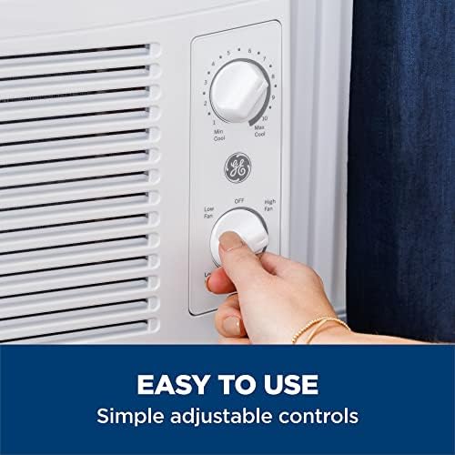 GE 5100 BTU Window AC Unit for Small Rooms Easy Install White