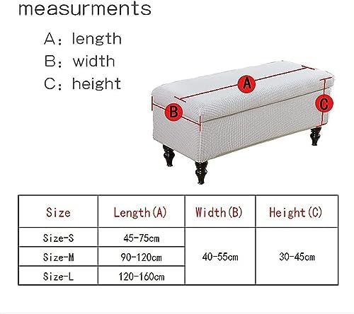 OWOW Rectangle Stretch Storage Ottoman Bench Slipcover 1