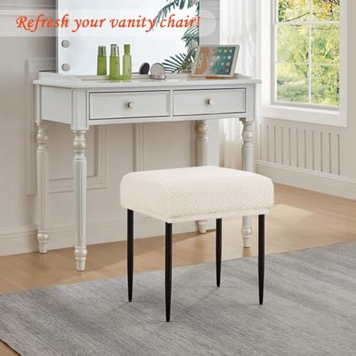Levoberg Rectangle Bar Stool Slipcover Set of 2 Beige 1