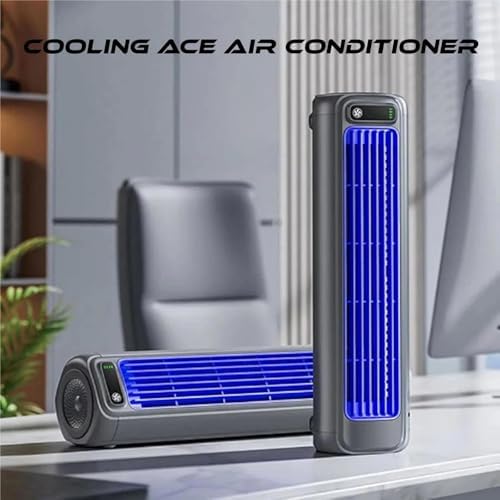 Imwing Cooling Ace USB Fan 3 Speeds Lightweight Quiet Bladeless Gray