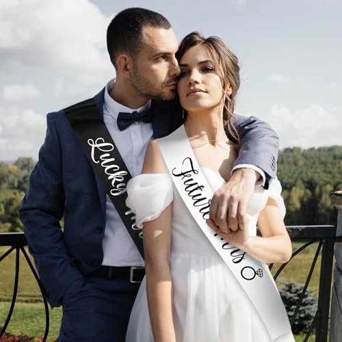 Future Mrs Lucky Mr Sash Kit - Bride to Be Groom to Be Sashes